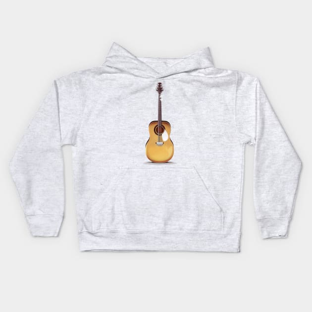 Acoustic Guitar Kids Hoodie by nickemporium1